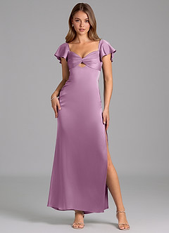 Azazie Demia Bridesmaid Dresses Wisteria Sheath Sweetheart Neckline Stretch Satin Dress image1