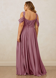 Christian Siriano Bridal for Azazie 1013 Bridesmaid Dresses Vintage Mauve A-Line Off the Shoulder Chiffon Dress image12