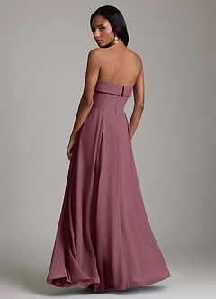 Azazie Lucienne Bridesmaid Dresses Sangria A-Line Strapless Chiffon Convertible Dress image2