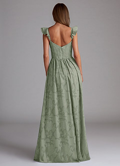 Denisse Pistachio Corset Maxi Prom Dress image2