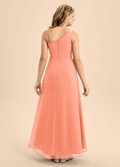 Azazie Brooke Junior Klä av A-Line i Chiffong Sidoslits image2