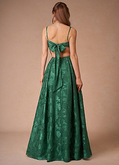 Althea Dark Green Tie-Back Maxi Dress image2