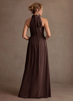 Azazie Antoinette Kleider für die Brautmutter A-Linie Plissee Chiffon Kleid Ganache image2