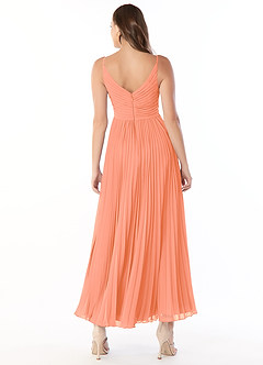 Azazie Raychelle Bridesmaid Dresses Sunset A-Line V-Neck Chiffon Dress image2