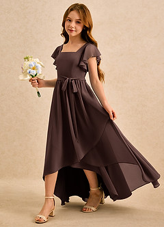 Azazie Milly Girls Formal Flower Girl Klänningar Klä A-Line i Chiffong Plisserad image6