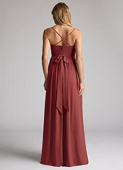 Azazie Llana Maternity Bridesmaid Dresses A-Line Chiffon Floor-Length Dress image4