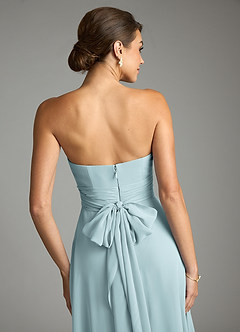 Azazie Tamira Suknie dla druhen Linia A Pofałdowany Szyfon Do ziemi Sukienka image5