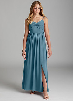 Azazie Zeya Junior Bermuda A-Line Chiffon Dress image3