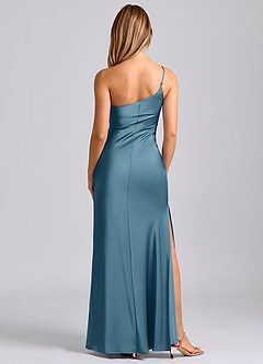 Azazie Marseli Bridesmaid Dresses Bermuda Mermaid One Shoulder Stretch Satin Dress image6