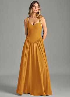 Azazie Evadina Suknie dla druhen Linia A Gorset Szyfon Do ziemi Sukienka image5