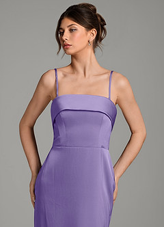 Azazie Phoenyx Bridesmaid Dresses Tahiti Sheath Strapless Stretch Satin Dress image8