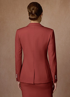 front Kennedy Terakota Sukienka Ze Stretchem Strukturalnym