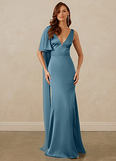 Christian Siriano Bridal for Azazie 1011 Bridesmaid Dresses Bermuda Mermaid Bow Stretch Satin Dress image1