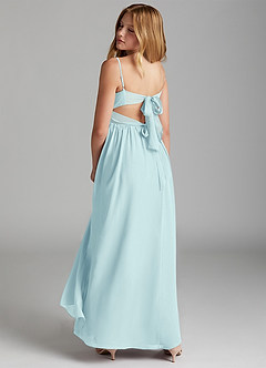 Azazie Zeya Junior Sea Glass A-Line Chiffon Dress image5