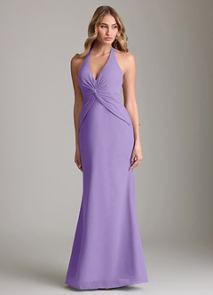Azazie Valerie Bridesmaid Dresses Tahiti Mermaid Pleated Chiffon Dress image1