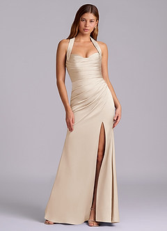 Azazie Destiny Suknie dla druhen Syrena Dekolt w kształcie serca Satyna elastyczna Do ziemi Sukienka image7