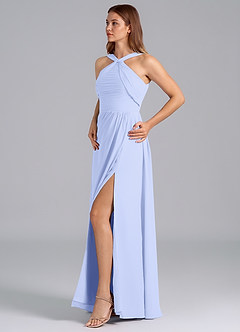 Azazie Mianna Bridesmaid Dresses Lavender A-Line Pleated Chiffon Dress image5