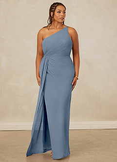 Christian Siriano Bridal for Azazie 1003 Bridesmaid Dresses Twilight Sheath One Shoulder Chiffon Dress image10