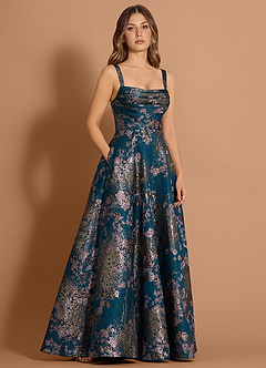 Arielle Teal Floral Maxi Dress image4
