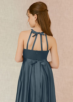 Azazie Arianthe Junior Twilight A-Line with Pockets Stretch Satin Dress image7