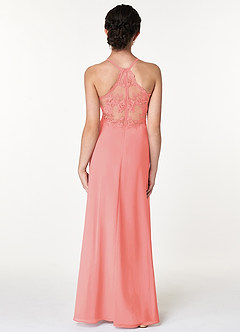 Azazie Rossi A-Line Lace Chiffon Floor-Length Junior Bridesmaid Dress image2
