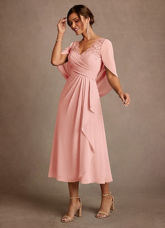 Azazie Forums Mother of the Bride Dresses Rosette A-Line Lace Dress image3