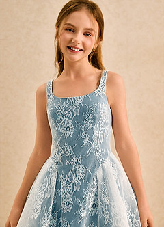 Azazie Cubbie Girls Formal Flower Girl Dresses Bermuda A-Line Lace Dress image6