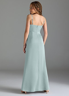 Azazie Maci Junior Klä av Sjöjungfru i Stretch Satin Plisserad image5