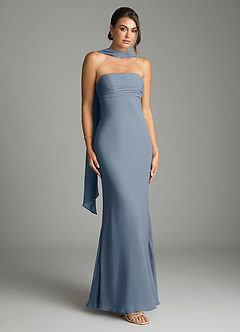 Azazie Saylor Bridesmaid Dresses Twilight Mermaid Strapless Chiffon Dress image1