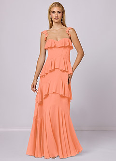 Barbie ♥ Azazie Bridesmaid Dresses Sunset A-Line Sweetheart Neckline Chiffon Dress image3