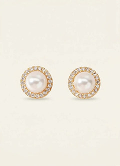 front Exquisito conjunto de joyas de perlas redondas