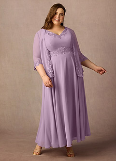 Azazie Devana Mother of the Bride Dresses Wisteria A-Line Sequins Chiffon Dress image9