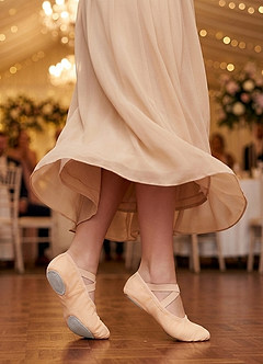 front Kids Canvas Ballet Slippers for Wedding & Dance