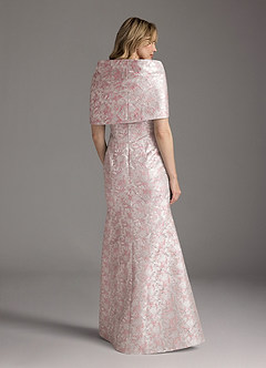 Azazie Elanor Abiti per la Madre della Sposa Abito Sirena in Jacquard 1 Plissettato Rosa Polverosa image5