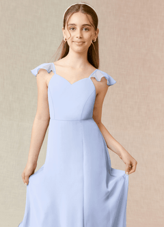 Azazie Everett Junior Vestido de Hielo de Gasa de Corte En A image5