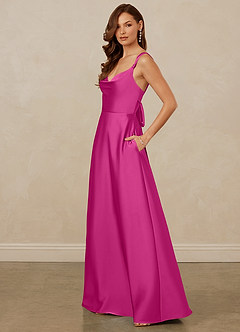 Christian Siriano Bridal for Azazie 1001 Bridesmaid Dresses Fuchsia A-Line Sweetheart Neckline Stretch Satin Dress image4