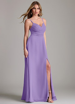 Azazie Terese Bridesmaid Dresses Tahiti A-Line Pleated Chiffon Dress image3