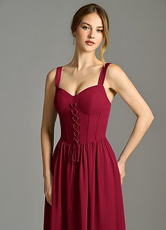 Azazie Porscha Suknie dla druhen Linia A Dekolt w kształcie serca Szyfon Do ziemi Sukienka image2