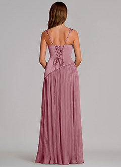 Azazie Stephanie Bridesmaid Dresses Vintage Mauve A-Line Pleated Stretch Satin Dress image5