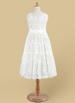 Azazie Edie Final Sale Diamond White A-Line Sequins Lace Dress image7