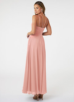 Azazie Melinda Final Sale Agave A-Line Pleated Chiffon Dress image4