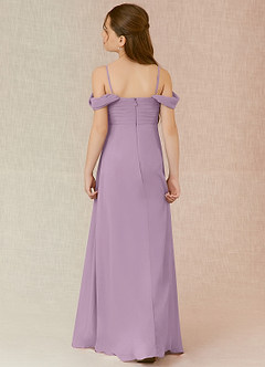 Azazie Kaitlynn Junior Wisteria A-Line Off the Shoulder Chiffon Dress image2