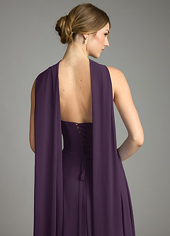 Azazie Ayla Abiti da Damigella Abito A-Line in Chiffon Scollo a Cuore Prugna image12