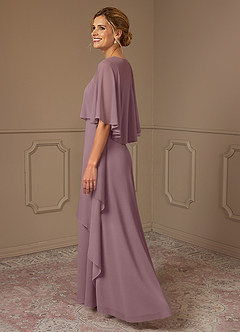 Azazie Bowie Abiti per la Madre della Sposa Abito A-Line in Chiffon Rosa Polverosa image3