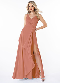 Azazie Calvi Final Sale MAI TAI A-Line Ruched Chiffon Dress image4