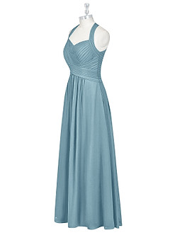 Azazie Claudia Bridesmaid Dresses Moody Blue A-Line Sweetheart Neckline Chiffon Dress image9