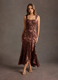 Saskia Mocha Coco Maxi Dress Ready to Ship | Azazie