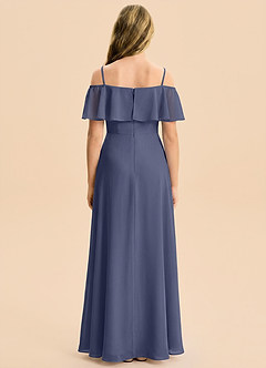Azazie Maggie Junior Stormy A-Line Off the Shoulder Chiffon Dress image2