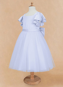 Azazie Kaeya Flower Girl Dresses Lavender A-Line Bow Tulle Dress image7
