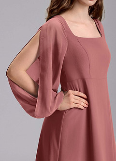 Azazie Bondi Junior Robe Trapèze en Mousseline de soie Blouson Améthyste image8